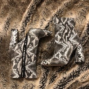 Snakeskin Booties